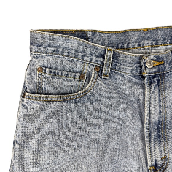 Y2K Levis 550 Relaxed Fit Denim Shorts Mens 34 Light Wash Blue Jeans Jorts VTG - Picture 5 of 16